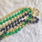 green, blue and gold metallic shiny game day beads Green Photo 8