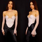 House Of CB Mina Crystal Structured Corset Size XS EUC Photo 0