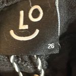 Lazy Oaf NWT  Black Denim Mini Skirt Size 26 W 13.5 L 15.5” Photo 4