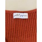 Petal and Pup Rust Orange Ribbed Balloon Sleeves Caledonia Sweater Midi Dress XS Photo 3