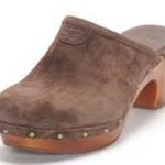UGG  Abbie clog mules brown suede shearling lined women’s size 7 casual boho Photo 0