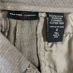 Y2K New York & Co Women Pants 2T Brown Flare Leg Pocket Gold Metallic Thread Brown Size 2 Photo 1