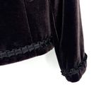 Armani Collezioni Velvet Jacket Chocolate Brown Size 4 Photo 3