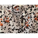 Roommates Floral Petal Sleeve Cinched High Collar Blouse Top Women's Sz S Photo 7