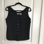 Martinique women's black sleeveless button front top, Size: M Size M Photo 1