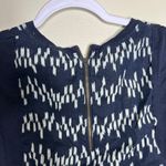 J.Crew Women's Sleeveless Top Navy & White Zigzag Pattern Linen Cotton Blend XS Photo 4