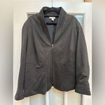 Coldwater Creek  Dark Grey Shaped Ponte Shawl Collar Zip Jacket Plus Size 22W NWT Photo 11
