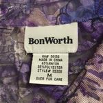 Bonworth  sheer Button Up blouse medium violet NWT Photo 7