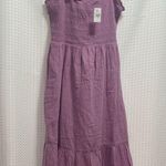 Gap  Women’s Smocked Midi Dress Lavender Purple Size M NWT Photo 1