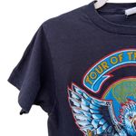 Van Halen True Vintage Tour of the World 1984 Eagle Print Ched Black Shirt Large Photo 1