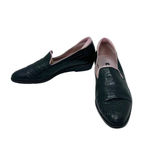 Modern Vice Black &‎ Pink Alligator Croc Leather Loafers Size 37.5 US 7.5 Photo 3