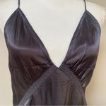Rowie the Label Kassia strappy back deep V black slip maxidress gown Lar… Size L Photo 7