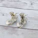 Vintage Clip On Earrings Large Gold Tone Photo 5