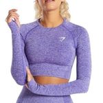 Gymshark NEW Vital Seamless Long Sleeve Crop in Indigo
Marl Photo 0