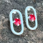 Handcrafted earrings with Swarovski crystal Silver Photo 0