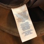 CHAPS Women's Pants Skinny Leg High Rise Side Zip Stretch Faux Suede Brown L Photo 3