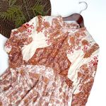 Free People  Womens Dress Tunic Lady Luck Liberty Floral Tie Neck Medium Photo 1