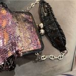 Rampage Vintage Sequin Black Patent Leather Statement Bag Photo 7