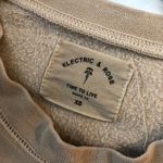 Electric & Rose Womens Sweatshirt Tie Dye Hi Low Long Sleeve Crew Neck Beige XS Tan Photo 2