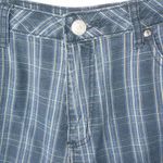 Crest Jeans 13/14 32 Navy Green Plaid Long Shorts Blue Photo 6