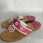 Jack Rogers Jack Rodgers Pink Leather Women's Flat Sandals 9 USED Photo 1