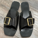 ATP ATELIER Monza Black Leather Buckle Sandals in Black size 37 Photo 0