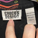 Chico's Design Vintage Art Deco Button Front Denim Jacket Photo 3