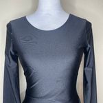 Windsor Women's Shiny Smooth Silhouette Round Neck Long Sleeve Mini Dress Small Photo 1