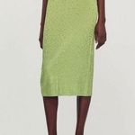 Sandro NEW Rhinestone-Embellished Green Midi Skirt Photo 0