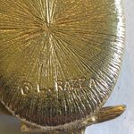 L. Razza Red Cabochon Glass Eyes Mirror Pendant Boho Retro Necklace Photo 4