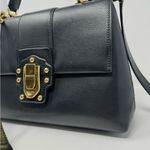 Dolce & Gabbana Lucia Black Leather Satchel – Studded Handle, Crossbody Photo 7