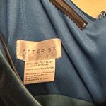 After Six OFF-THE-SHOULDER FLOUNCE SLEEVE VELVET MAXI DRESS IN DUTCH BLUE NEW Photo 4