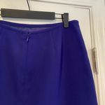 Evan Picone  Suit Size 16P Bright Blue A Line Midi Skirt Back Slit Zip Lined Photo 4