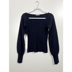 Reformation Hart Cashmere Sweater in Black Size Small Deep V-Neck Photo 1