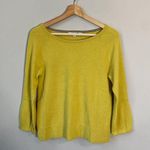 Boden Women's Size 4 100% Cashmere Puff Sleeve Knit Pullover Sweater Yellow Cozy Photo 4