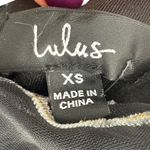 Lulus NWT Floral Velvet Burnout Maxi Dress Black Tie Back V Neck Size XS Fairy Photo 2