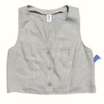Abound  Women XL Linen Blend Sleeveless Vest Top Smocked Waist Photo 1