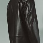 ZARA Faux Leather Straight Fit Blazer Photo 3