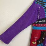 Rising International Hoodie Womens Large Purple Floral Hippie Embroidered Nepal Photo 5