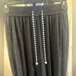 Elegant Black Pleated Pants with sparkle Size M Photo 4