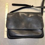 CRAZY HORSE EUC By Liz Claiborne Purse Shoulder Bag Leather Black Photo 7
