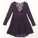 Kimchi Blue Maroon Red Lace Long Sleeve Fit And Flare Empire Waist Dress Size 0 Photo 0