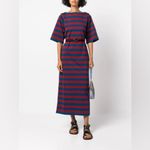 Tory Burch  Rugby Striped Short‎ Sleeve Preppy Maxi Dress Size XXS Photo 14