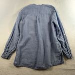 J Jill Love Linen S Small Shirt Button Front Roll Tab Sleeve V Photo 9