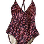 Kona Sol  Swimwear - Pink and Black Patterned Swimsuit Size Small Photo 3