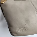 Stone Mountain Beige Tan Leather Slouch Shoulder Bag Purse Photo 15