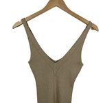 Guess VINTAGE Y2K Jeans Authentic Gold Metallic Knit Fitted Tank Size M Photo 4