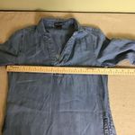 Chelsea & Theodore Denim Dress Women Sz. XS Blue Shirtdress Roll tab Sleeve Photo 5