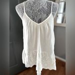 Eyeshadow Cream Eyelet Lace Halter Top, Size Large Photo 7