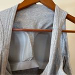 Uniqlo  Ribbed Cropped Tank Top Built in Bra Padded Cami Brami Crop Gray Size M Photo 2